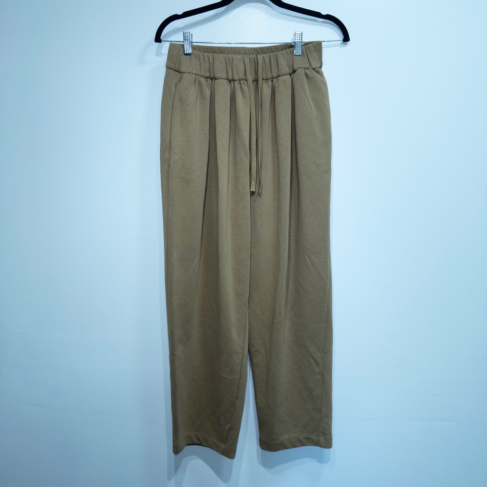 New Uniqlo Tan Dry High Waist Wide Leg Sweatpants Size Medium